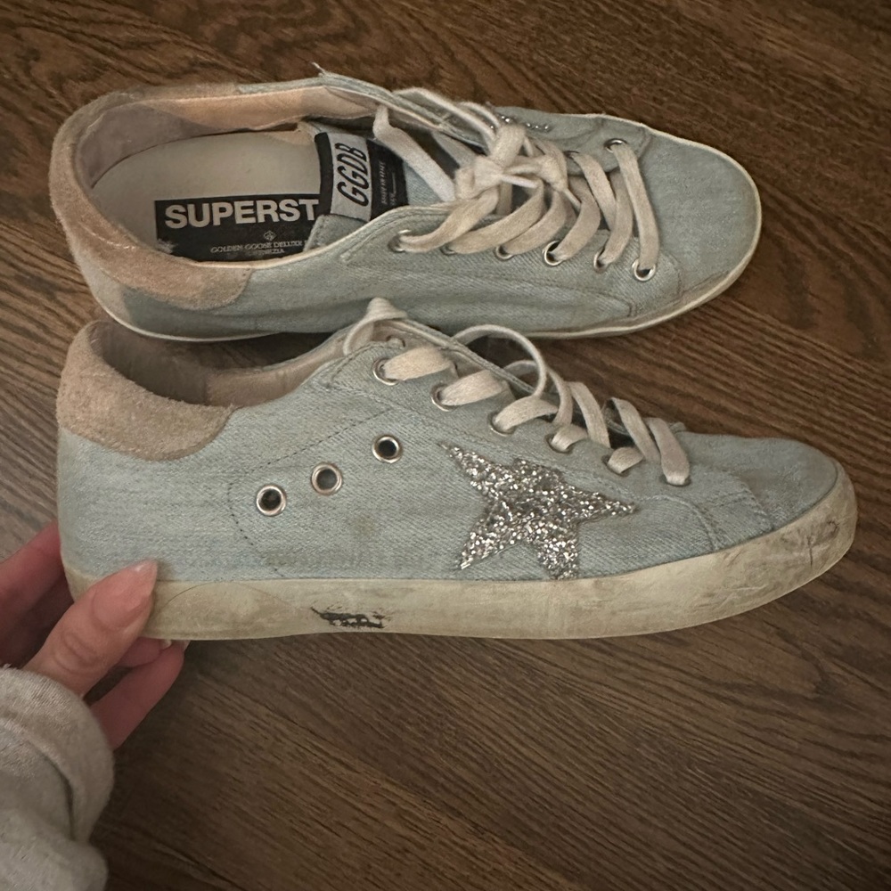 Denim golden goose sneakers